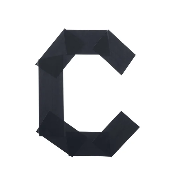 Buchstabe c Symbol aus Isolierband — Stockfoto