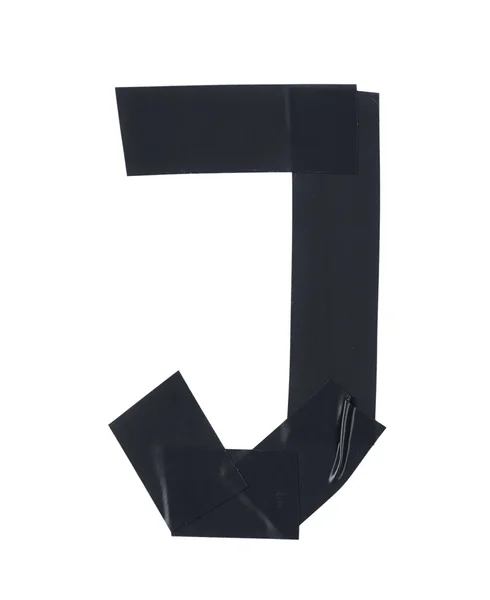 Letra J símbolo hecho de cinta aislante —  Fotos de Stock