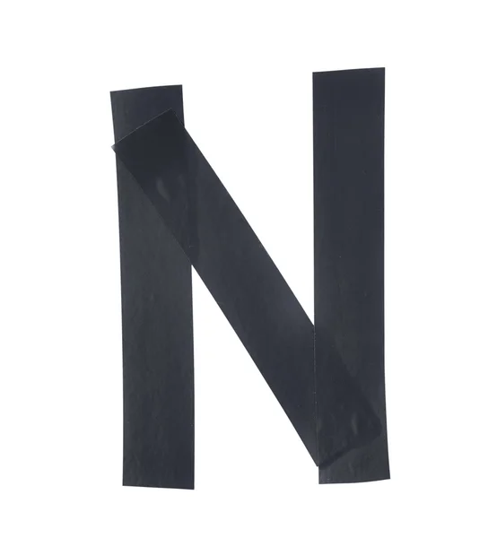 Letra N símbolo hecho de cinta aislante —  Fotos de Stock