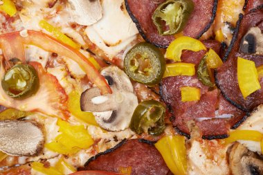 Meksikalı Pizzacı parçası yakın çekim