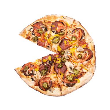 Meksikalı Pizzacı izole