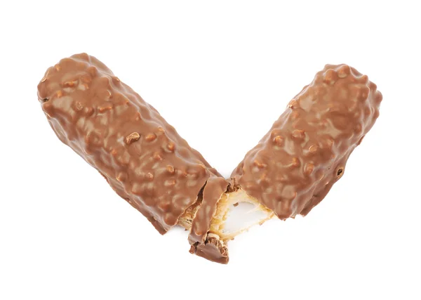 Karmel czekolada bar na białym tle — Zdjęcie stockowe