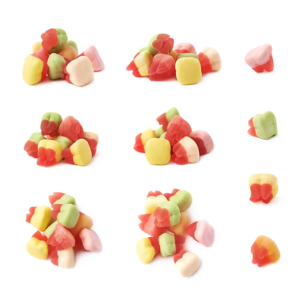 Ząb w kształcie cukierków na białym tle — Zdjęcie stockowe