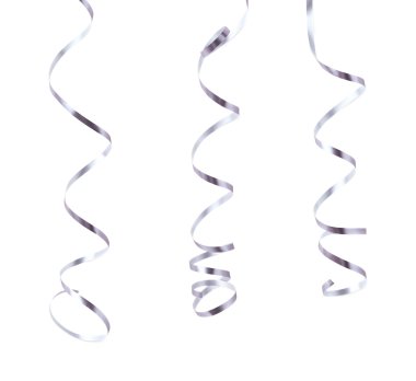 Kıvırcık ve parlak şerit izole