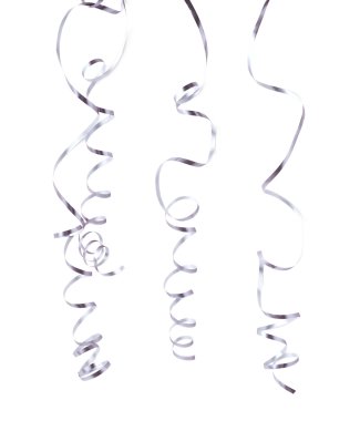 Kıvırcık ve parlak şerit izole