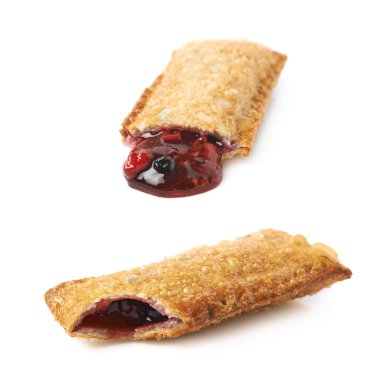 Kızarmış yağ gevrek pasta izole