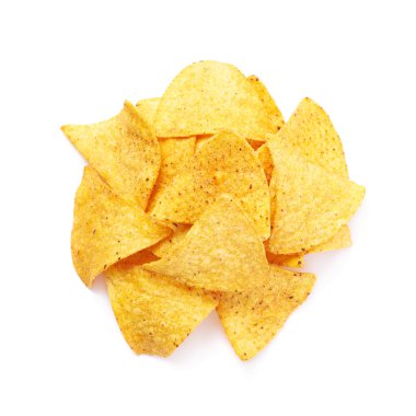 Tortilla cips izole yığını