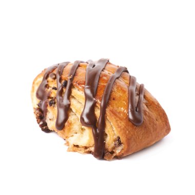 Rulo çörek pasta izole