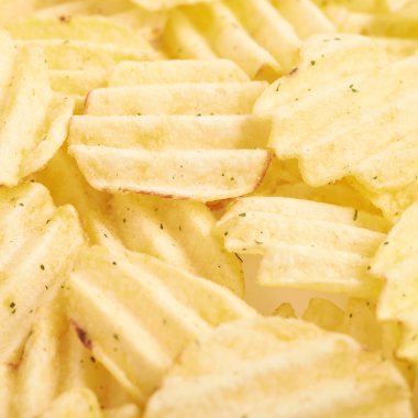 Patates cipsi ile kaplı yüzey