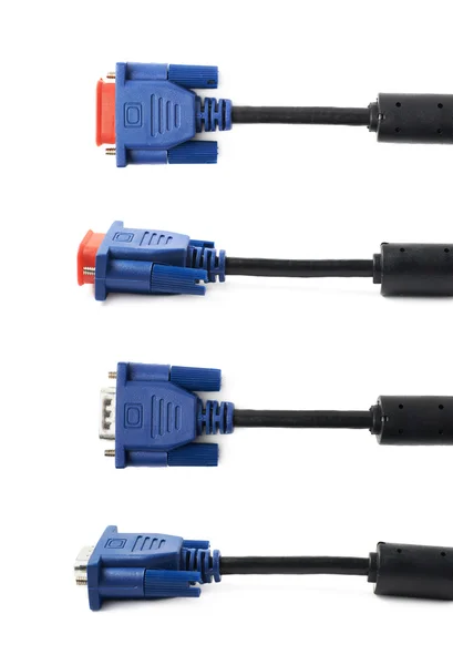 Elszigetelt VGA-férfi kábel csatlakozó — Stock Fotó