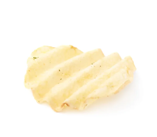 Enkel potatis flisa chipsen isolerade — Stockfoto