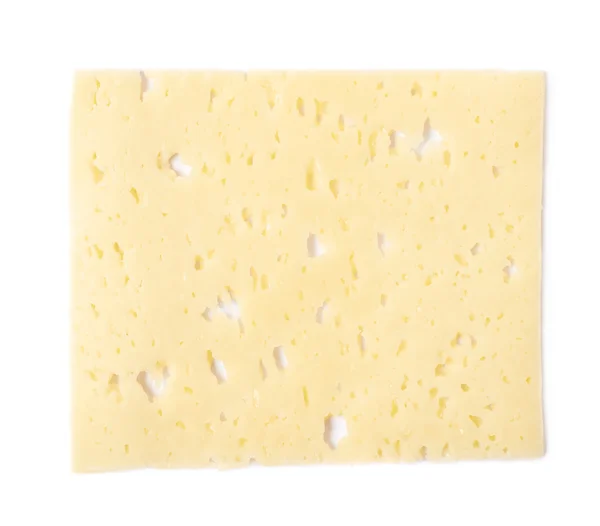 Single slice of cheese isolated — Stock Photo, Image