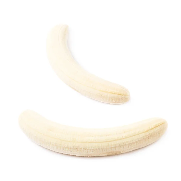 Gepelde banaan-fruit geïsoleerd — Stockfoto