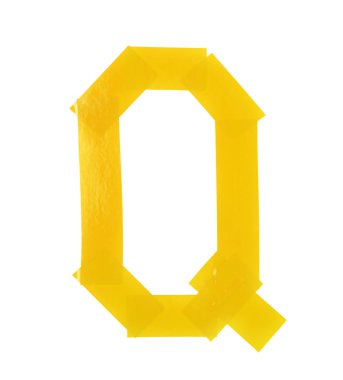 Teyp yalıtım harf Q sembolü yaptı