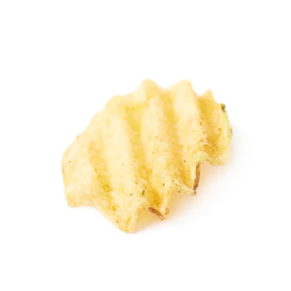 Enkel potatis flisa chipsen isolerade — Stockfoto