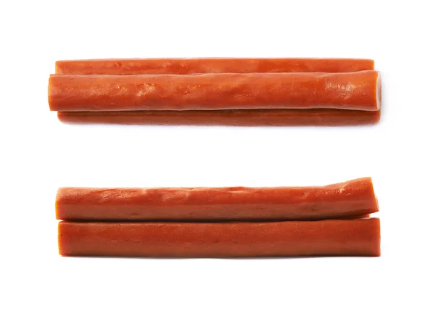 Makanan ringan sosis daging terisolasi — Stok Foto