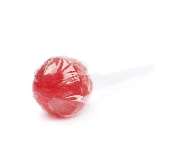 Rode lolly snoep geïsoleerd — Stockfoto