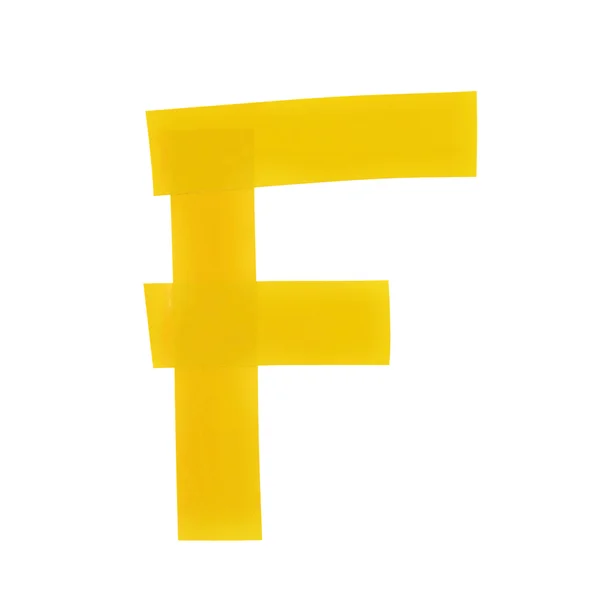 Lettera F simbolo fatto di nastro isolante — Foto Stock