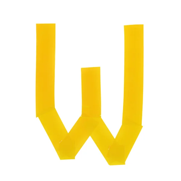 Szigetelő szalag készült betű W-szimbólum — Stock Fotó