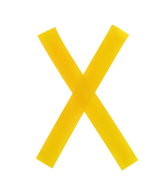 Буква X символ из изоляционной ленты — стоковое фото