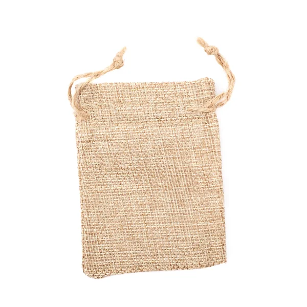 Tiny sackcloth bag isolated — Stock Photo, Image