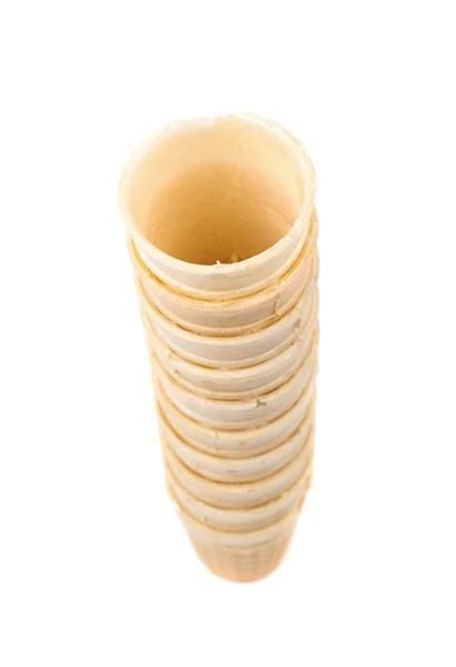 Wafer style waffle cone isolated — Stock Photo, Image
