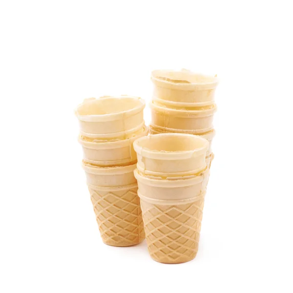 Cono waffle stile wafer isolato — Foto Stock