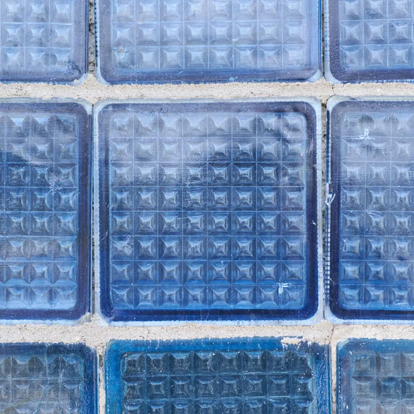 Fragment of a glass brick wall — Stock Photo, Image