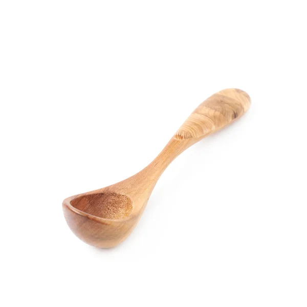 Cucchiaio di legno isolato — Foto Stock