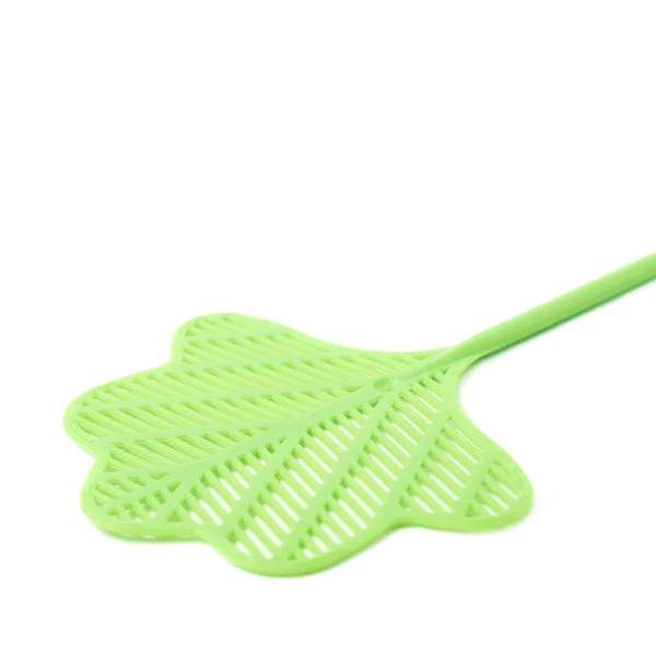 Grön fluga-swat swatter verktyg isolerade — Stockfoto