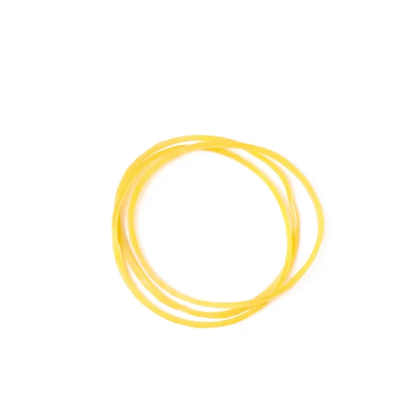 Escritório elástico amarelo isolado — Fotografia de Stock