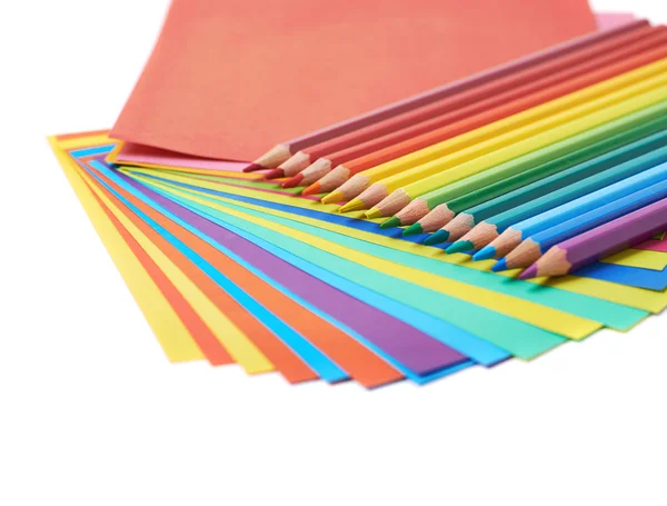 Pilha de folhas de papel coloridas — Fotografia de Stock
