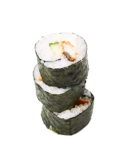 Alaska hosomaki sushi geïsoleerd — Stockfoto