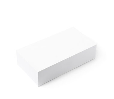 Beyaz karton ambalaj kutusu izole