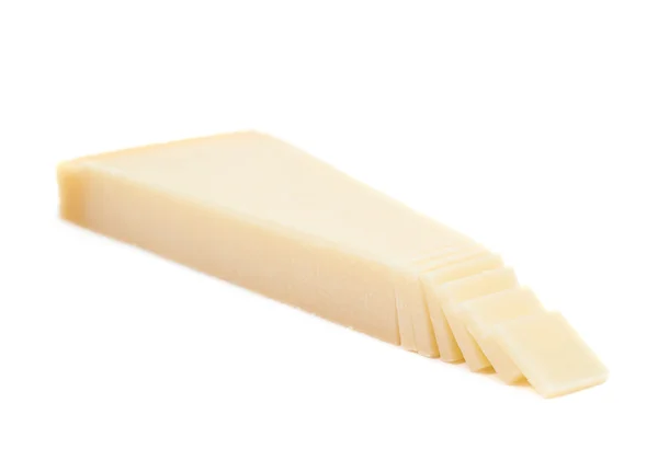 Pezzo di parmigiano isolato — Foto Stock