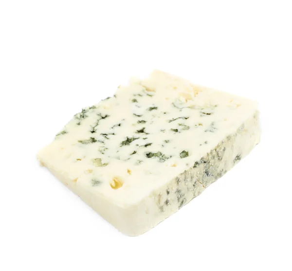 Slice of a blue roquefort cheese isolated — Stock Photo, Image