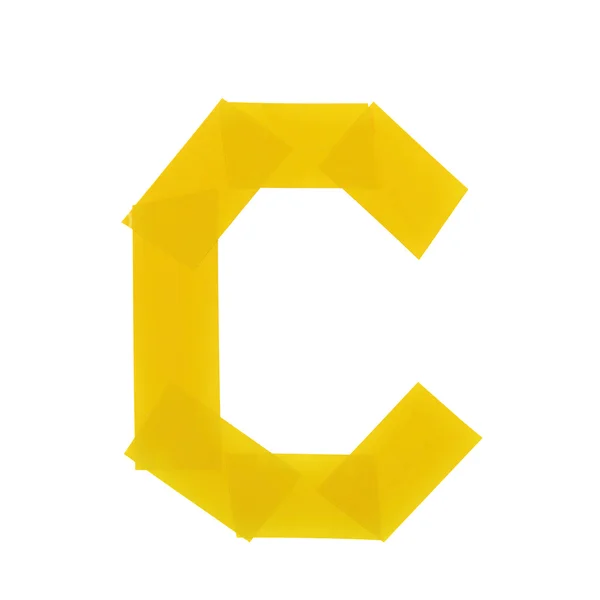 Letter C symbol made of insulating tape — Stock Photo, Image