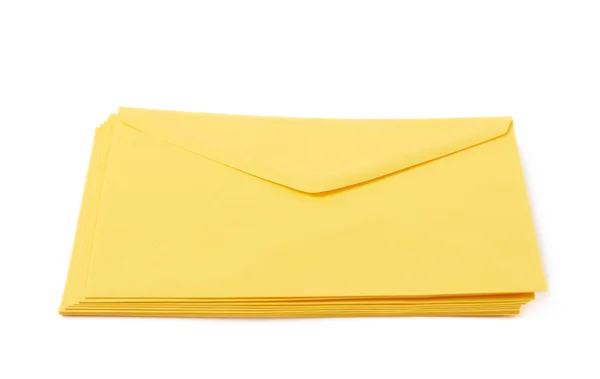 Yellow letter envelope isolated — Stock Photo, Image