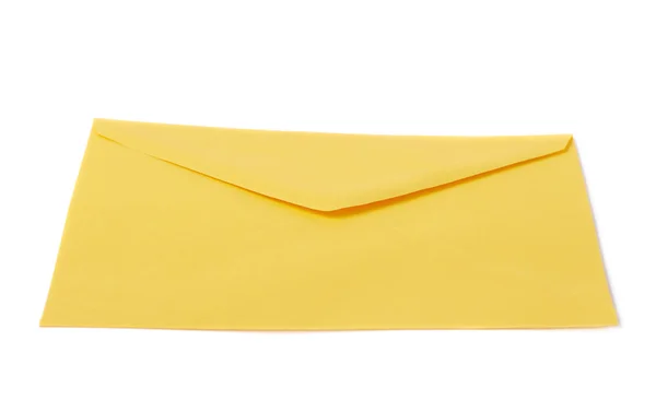 Enveloppe jaune isolée — Photo