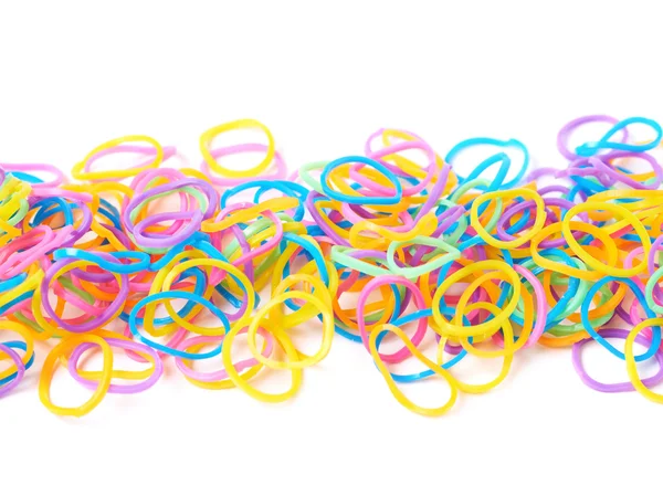 Surface covered with multiple loom bands — Stock Photo, Image