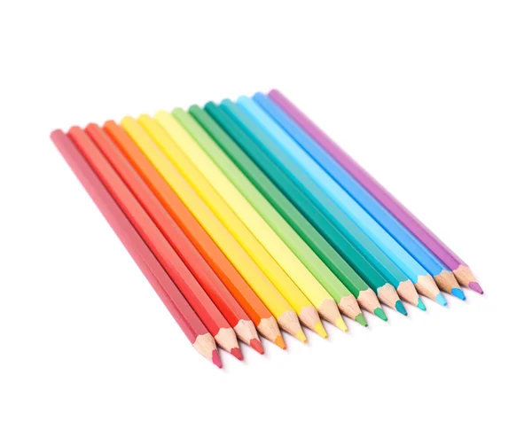 Birden çok renkli renkli kalemler kompozisyon — Stok fotoğraf