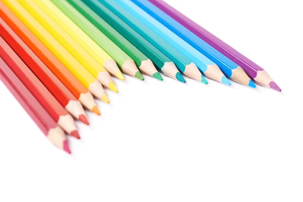 Meerdere kleurrijke kleur potloden samenstelling — Stockfoto