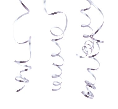 Kıvırcık ve parlak şerit izole