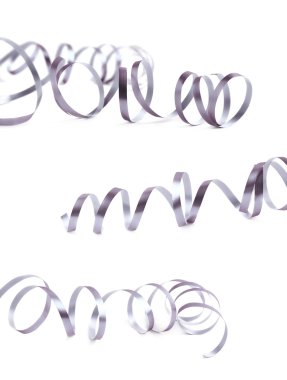 Kıvırcık ve parlak şerit izole