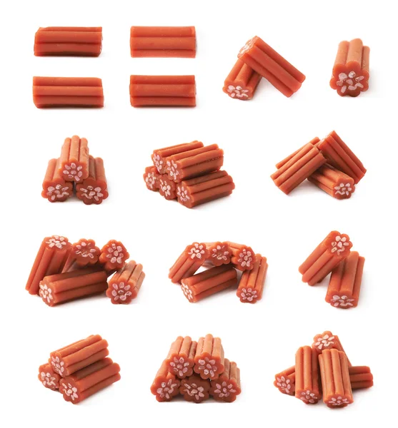 Red licorice stick candy isolated — Stock Photo, Image