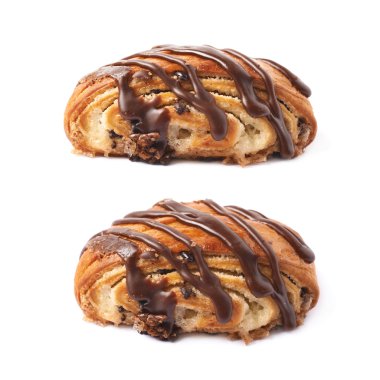 Rulo çörek pasta izole