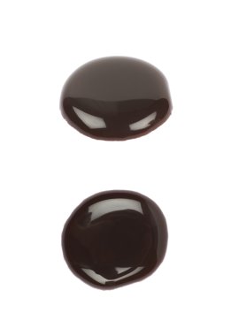 Sıcak çikolata izole yuvarlak su birikintisi