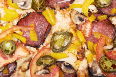 Meksikalı Pizzacı parçası yakın çekim