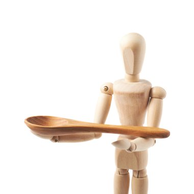 İnsan bebek kukla heykelciği izole