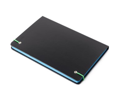 İzole siyah not defteri